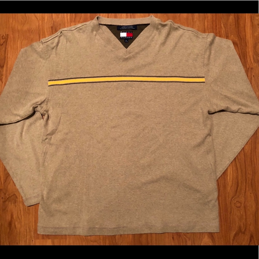 VTG Tommy Hilfiger V-Neck Sweater Stripe